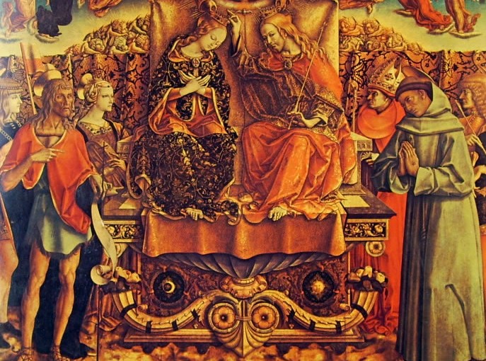 Carlo Crivelli: L’incoronazione della Vergine, cm. 225 x 255, Pinacoteca di Brera, Milano
